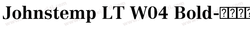 Johnstemp LT W04 Bold字体转换